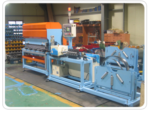 Non-continues tongue flanging machine
